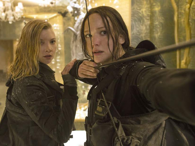 Natalie Dormer directs Jennifer Lawrence in the final installment of "The Hunger Games"