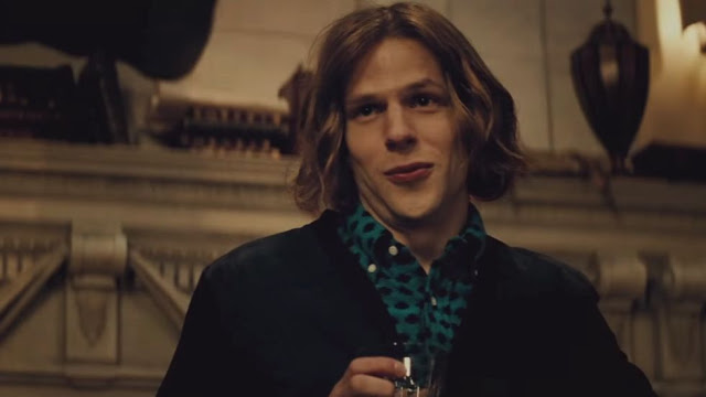 Jesse Eisenberg, enjoying himself, which can occasionally happen in movies
