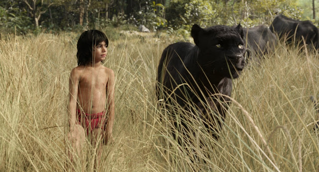 Mowgli taking counsel from his benefactor, Bagheera