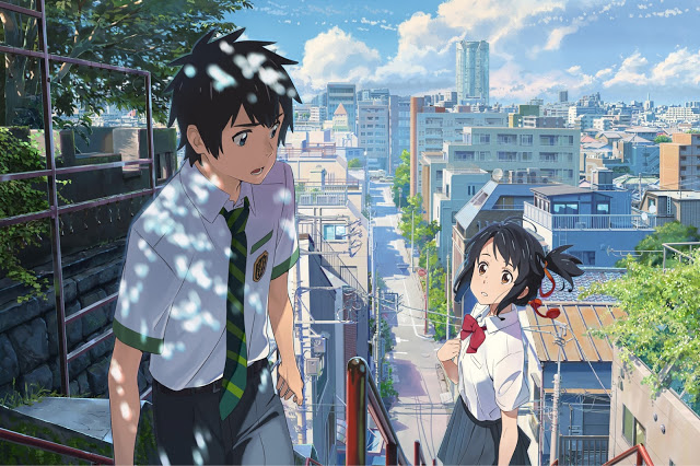 Two teens trade places in "Your Name."