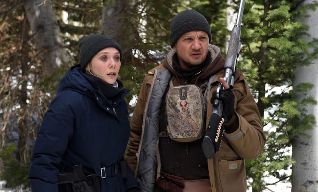 Elizabeth Olsen and Jeremy Renner hunt a killer in "Wind River"