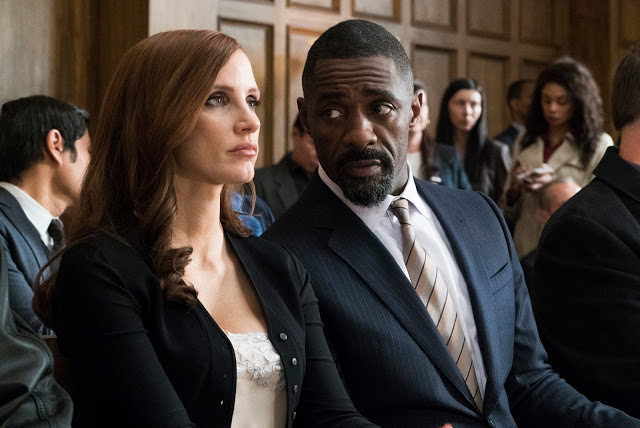 Jessica Chastain and Idris Elba in Aaron Sorkin's "Molly's Game"