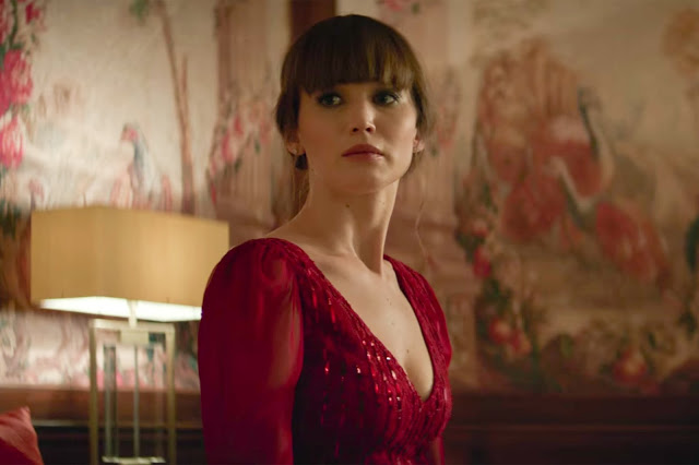 Jennifer Lawrence as a Russian spy in "Red Sparrow"