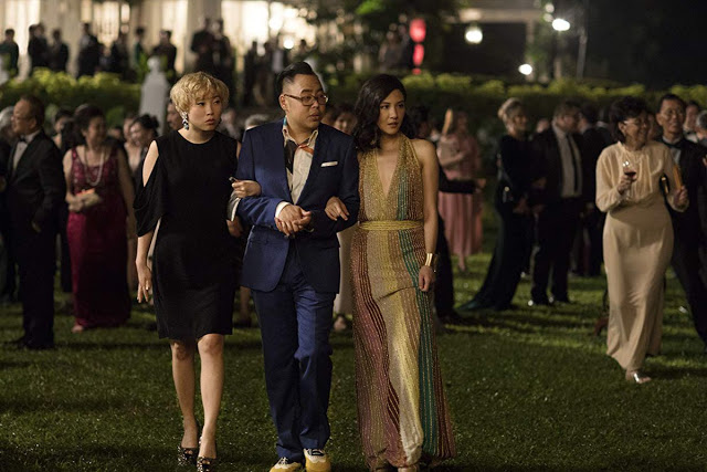 Awkwafina, Nico Santos, and Constance Wu in "Crazy Rich Asians"