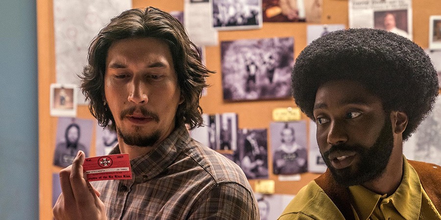 Adam Driver and John David Washington in "BlacKkKlansman"