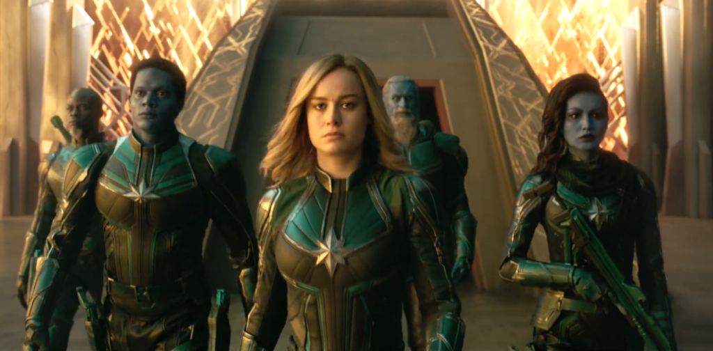 Brie Larson travels back to the '90s in "Captain Marvel".