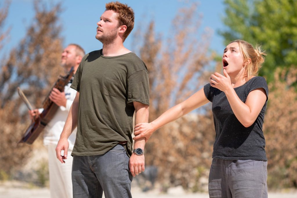 Jack Reynor and Florence Pugh in Ari Aster's "Midsommar"