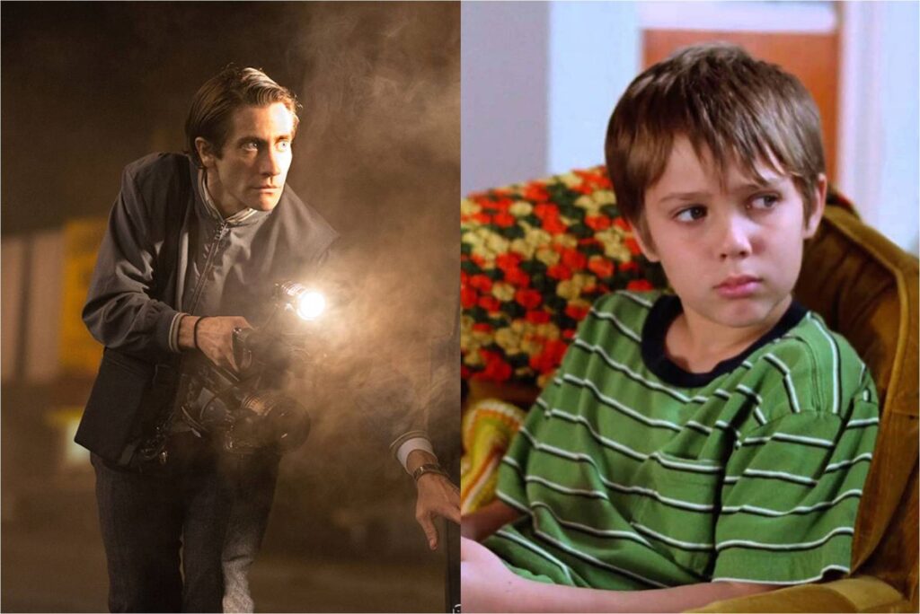 Jake Gyllenhaal in "Nightcrawler"; Ellar Coltrane in "Boyhood"