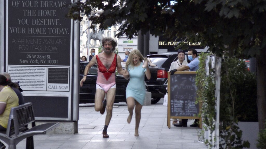 Sacha Baron Cohen and Maria Bakalova in "Borat Subsequent Moviefilm"