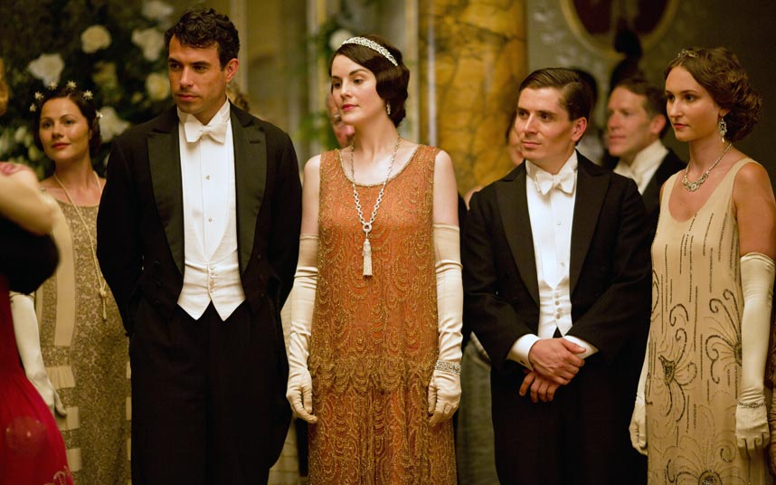 Michelle Dockery and others in Downton Abbey