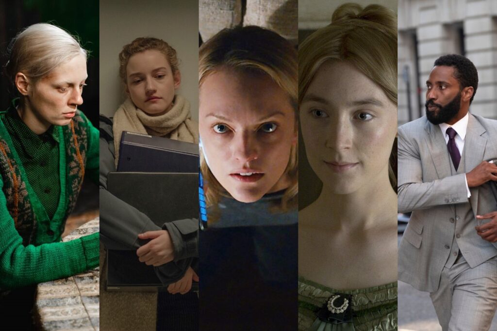 Viktoria Miroshnichenko in Beanpole; Julia Garner in The Assistant; Elisabeth Moss in The Invisible Man; Saoirse Ronan in Ammonite; John David Washington in Tenet