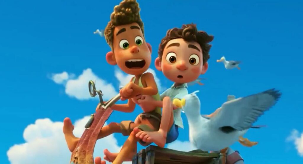A scene from Pixar's Luca