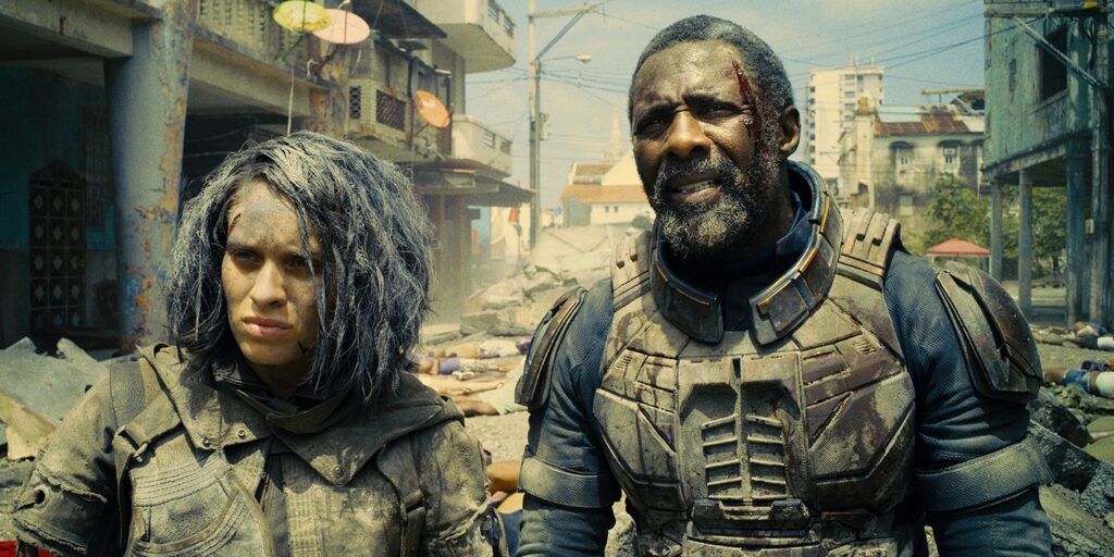 Daniela Melchior and Idris Elba in The Suicide Squad