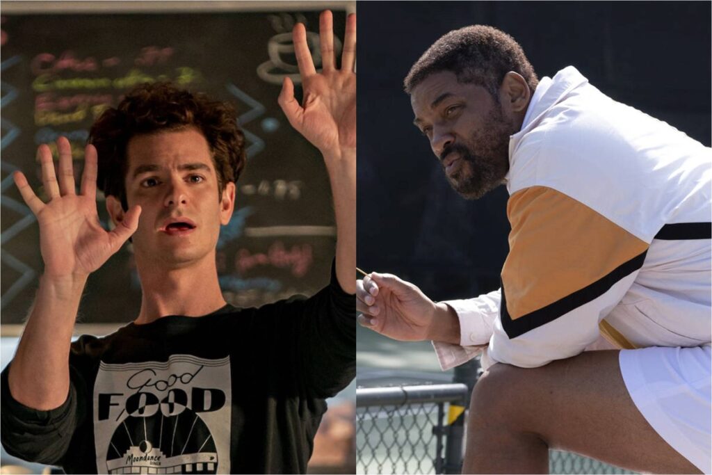 Andrew Garfield in Tick Tick Boom; Will Smith in King Richard