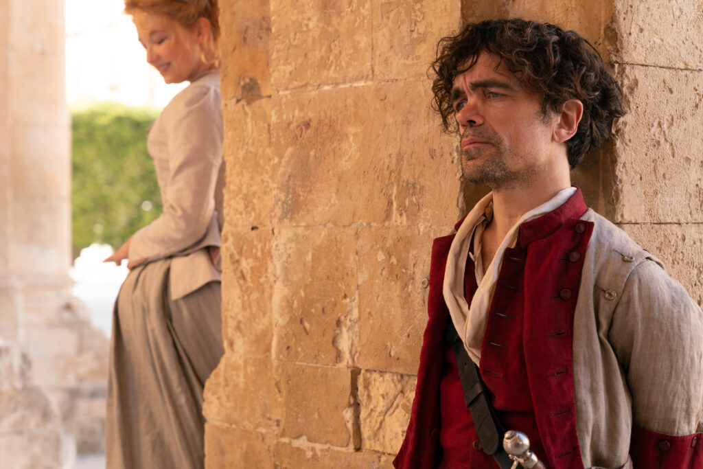 Peter Dinklage and Haley Bennett in Cyrano