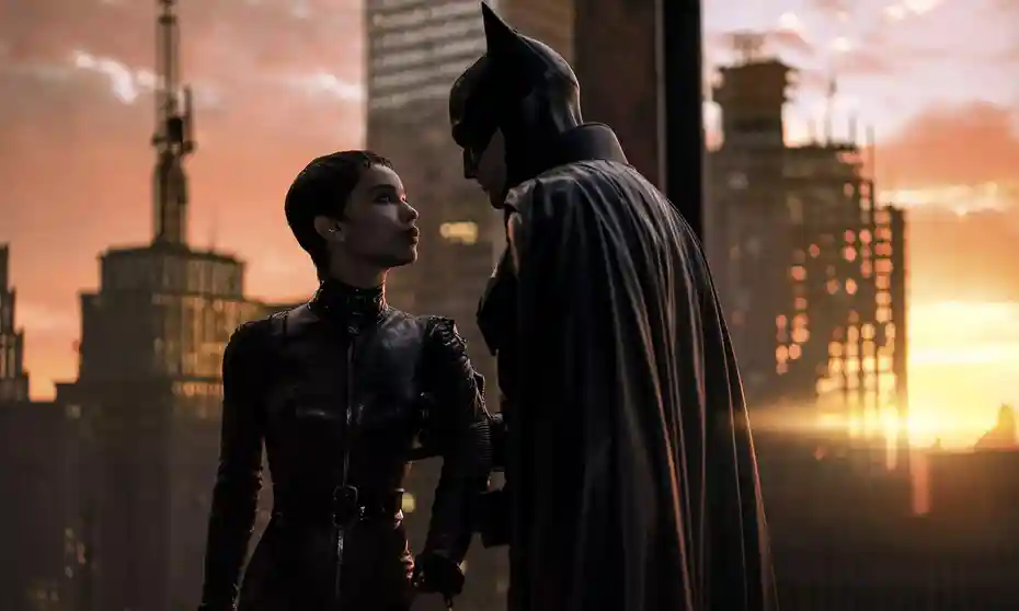 Robert Pattinson and Zoë Kravitz in The Batman