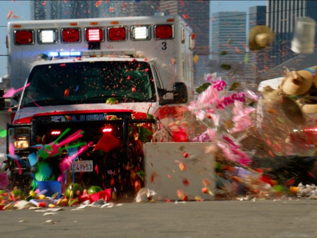 A scene from Michael Bay's Ambulance