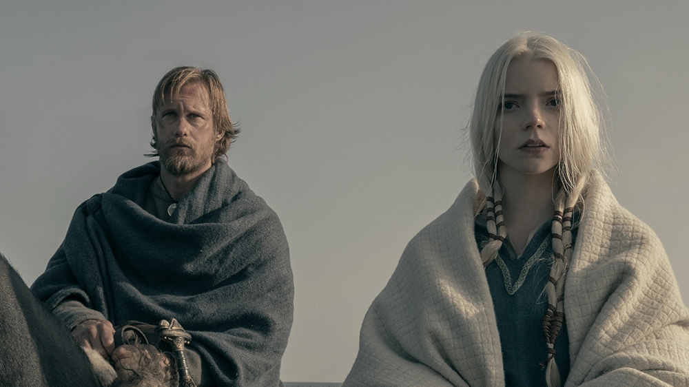 Alexander Skarsgård and Anya Taylor-Joy in The Northman