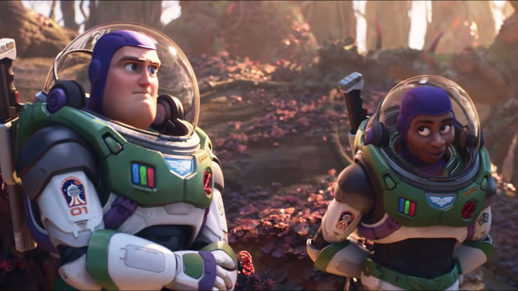 Chris Evans and Uzo Aduba in Lightyear