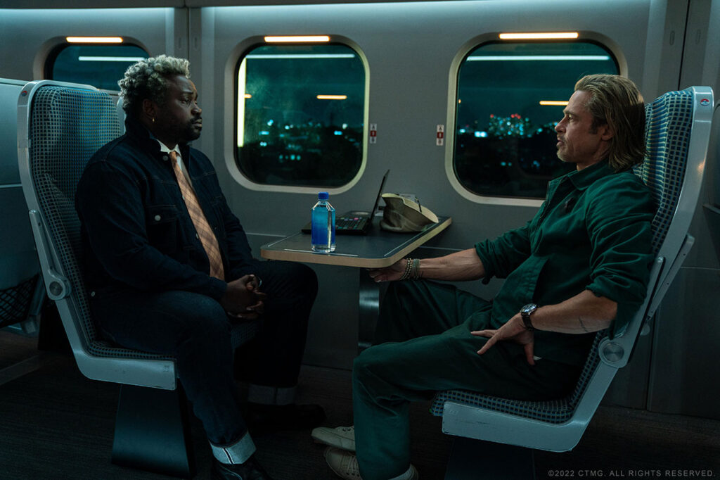 Brian Tyree Henry and Brad Pitt in Bullet Train