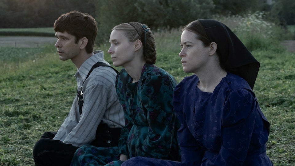 Ben Whishaw, Rooney Mara, and Claire Foy in Women Talking