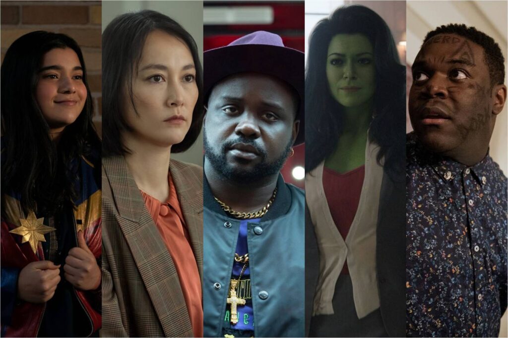 Iman Vellani in Ms. Marvel; Rinko Kikuchi in Tokyo Vice; Brian Tyree Henry in Atlanta; Tatiana Maslany in She-Hulk; Sam Richardson in The Afterparty