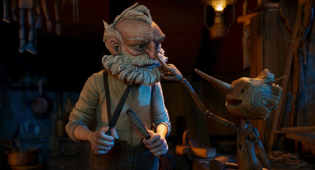 A scene from Guillermo del Toro's Pinocchio