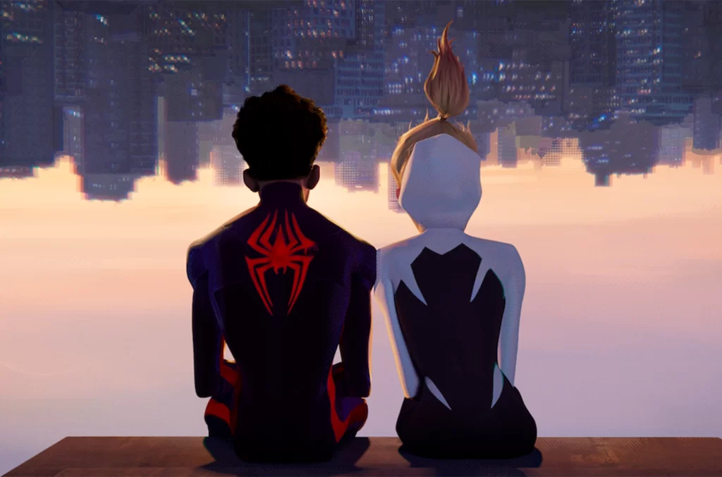 Miles Morales and Gwen Stacy in Spider-Man: Across the Spider-Verse