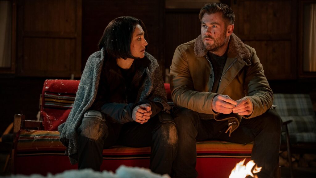 Golshifteh Farahani and Chris Hemsworth in Extraction 2