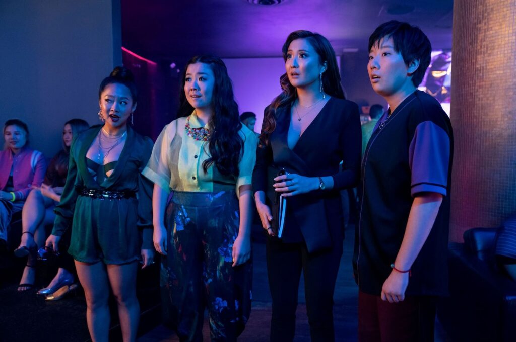 Stephanie Hsu, Sherry Cola, Ashley Park, and Sabrina Wu in Joy Ride