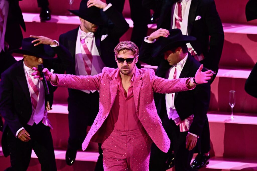 Ryan Gosling performing "I'm Just Ken" at the Oscars
