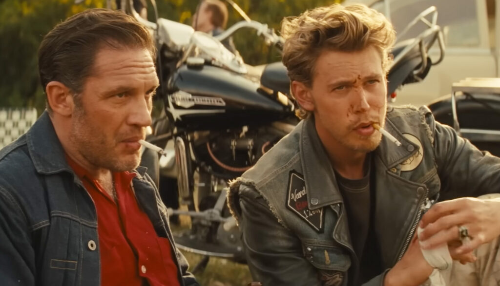 Tom Hardy and Austin Butler in The Bikeriders
