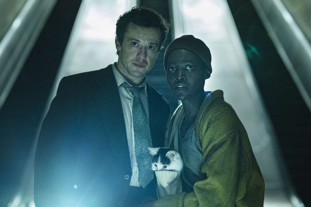 Joseph Quinn and Lupita Nyong'o in A Quiet Place: Day One