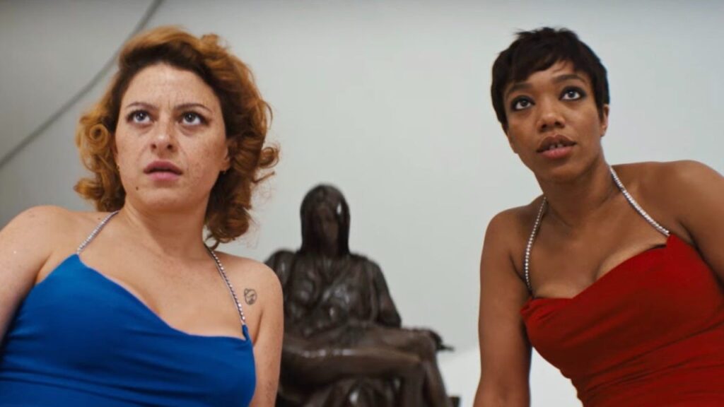 Alia Shawkat and Naomi Ackie in Blink Twice