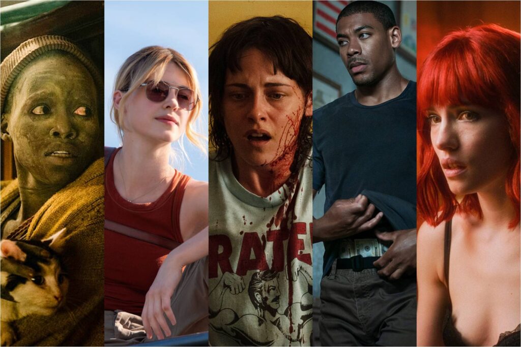 Lupita Nyongo in A Quiet Place Day One; Daisy Edgar Jones in Twisters; Kristen Stewart in Love Lies Bleeding; Aaron Pierre in Rebel Ridge; Willa Fitzgerald in Strange Darling