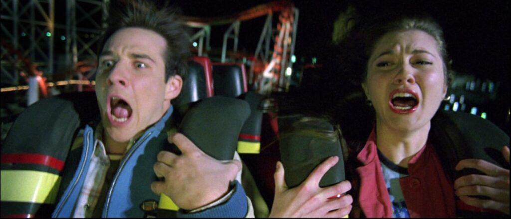 Mary Elizabeth Winstead and some yahoo in Final Destination 3