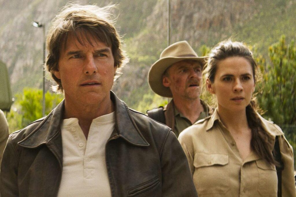 Tom Cruise and Hayley Atwell in Mission Impossible, the Final Reckoning