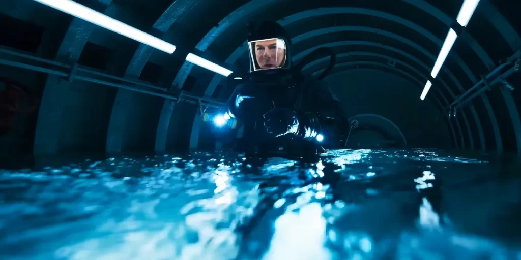 Tom Cruise in Mission Impossible, the Final Reckoning
