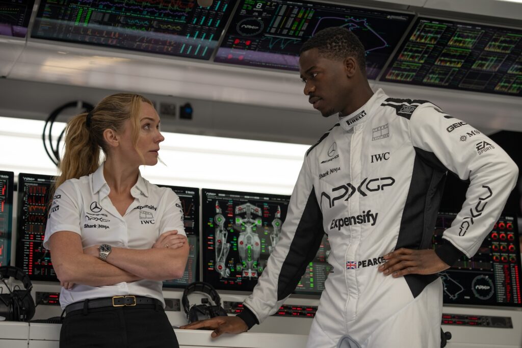 Kerry Condon and Damson Idris in F1