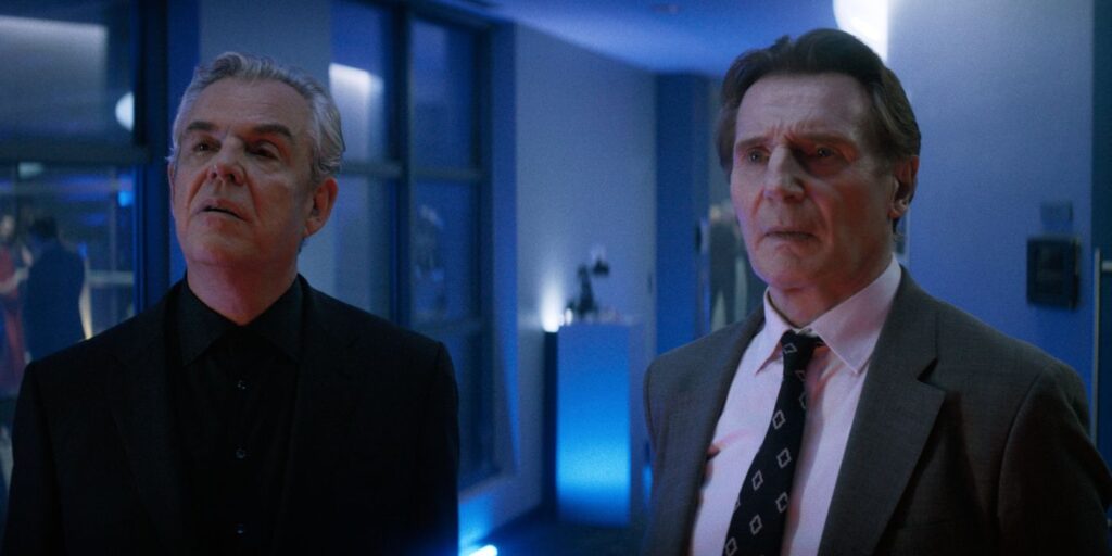 Danny Huston and Liam Neeson in The Naked Gun