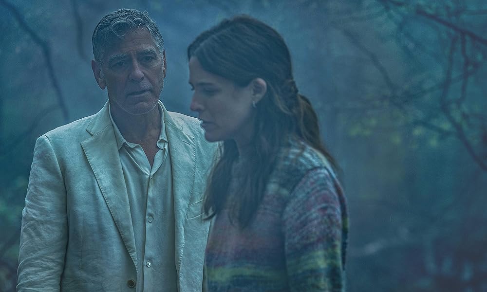George Clooney and Riley Keough in Jay Kelly