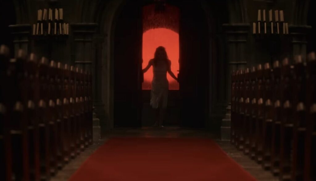 A gothic shot in Wake Up Dead Man