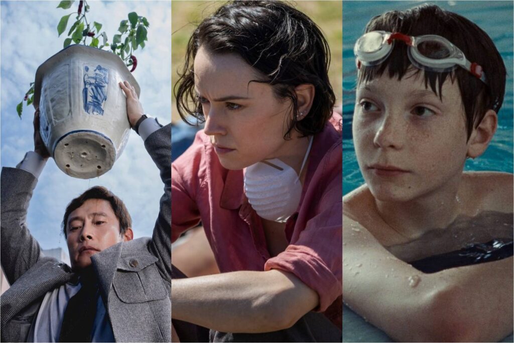 Lee Byung-hun in No Other Choice; Daisy Ridley in We Bury the Dead; Everett Blunck in The Plague