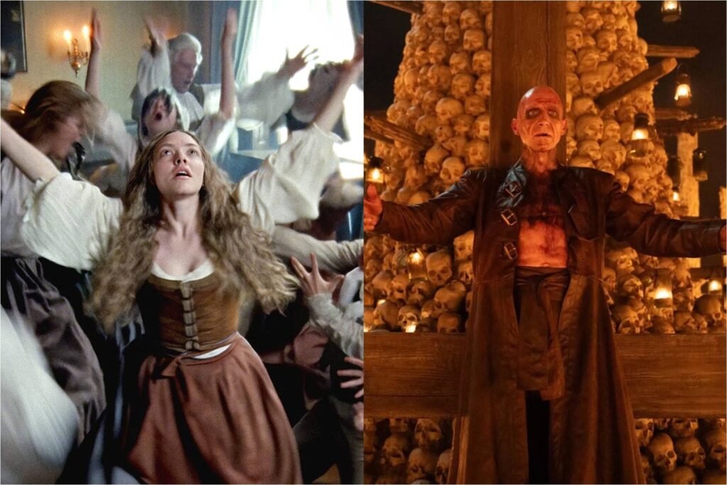 Amanda Seyfried in The Testament of Ann Lee; Ralph Fiennes in 28 Years Later: The Bone Temple