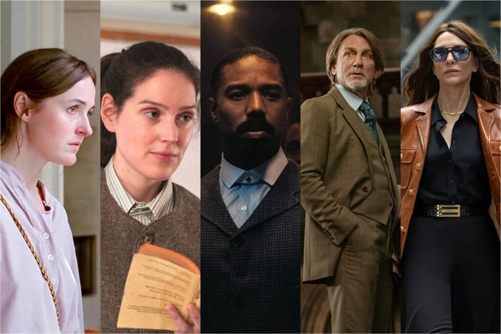 Renate Reinsve in Sentimental Value; Eva Victor in Sorry, Baby; Michael B. Jordan in Sinners; Daniel Craig in Wake Up Dead Man; Cate Blanchett in Black Bag