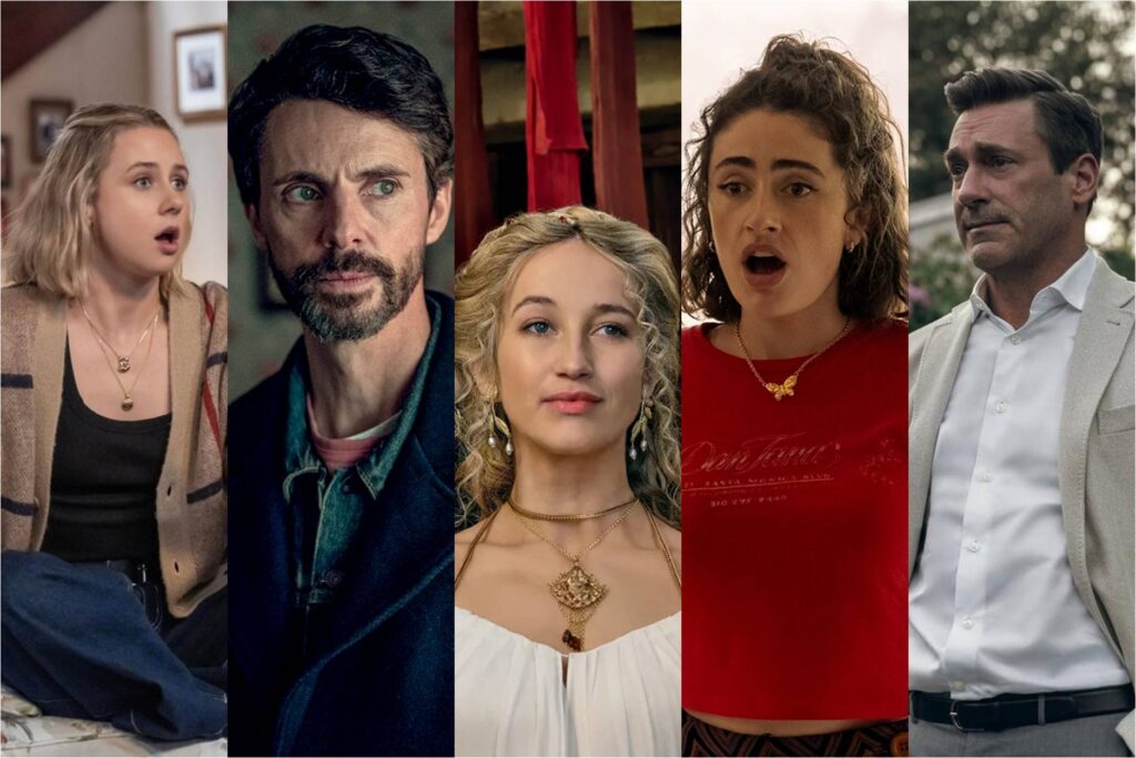 Lucy Freyer in Adults; Matthew Goode in Dept. Q; India Shaw-Smith in Spartacus: House of Ashur; Rachel Sennott in I Love LA; and Jon Hamm in Your Friends & Neighbors
