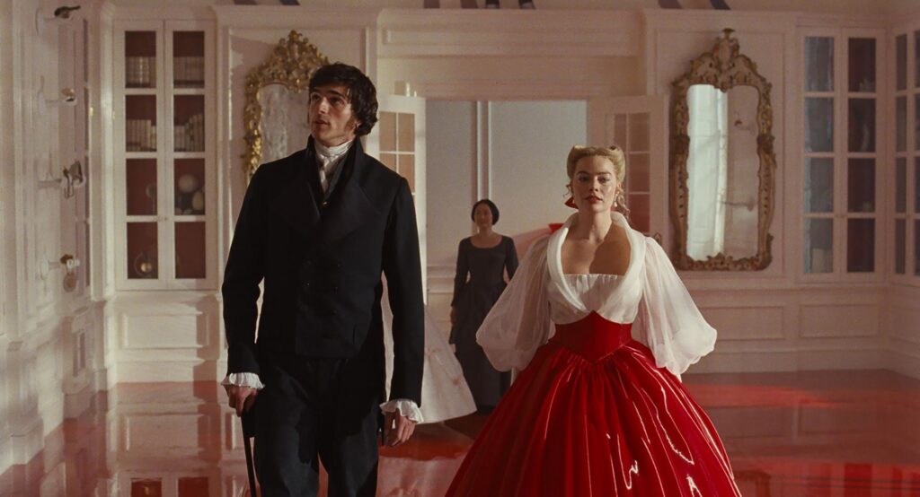 Jacob Elordi and Margot Robbie in Wuthering Heights