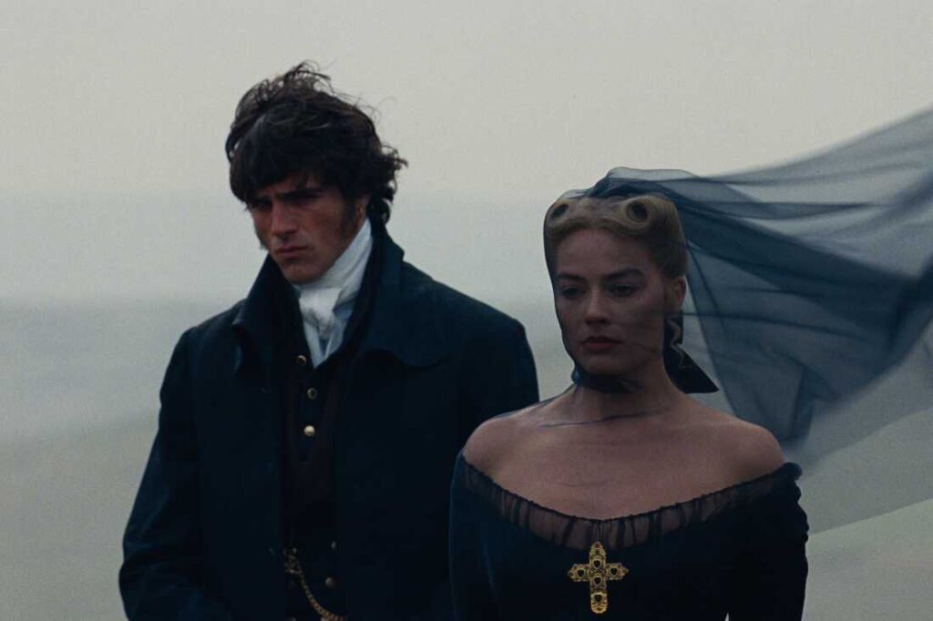 Jacob Elordi and Margot Robbie in Wuthering Heights