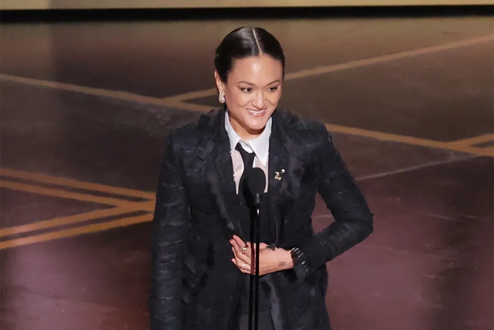 Autumn Durald Arkapaw accepting her Oscar for Sinners