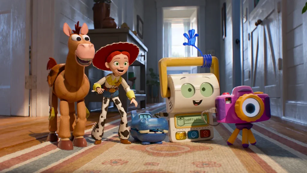 Bullseye, Jessie, and the new digital toys in Toy Story 5